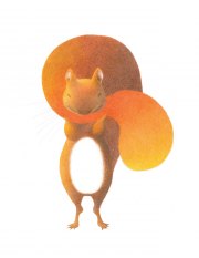 Squirrel with a Tail Scarf